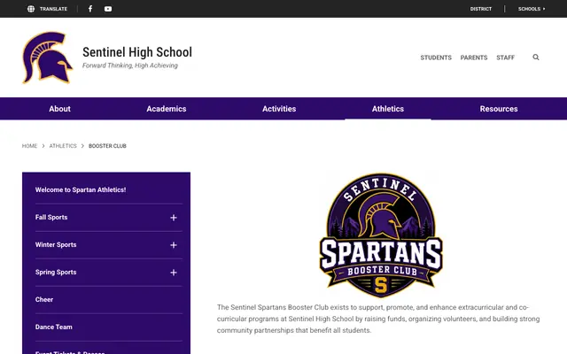 Screenshot of sentinel.mcpsmt.org