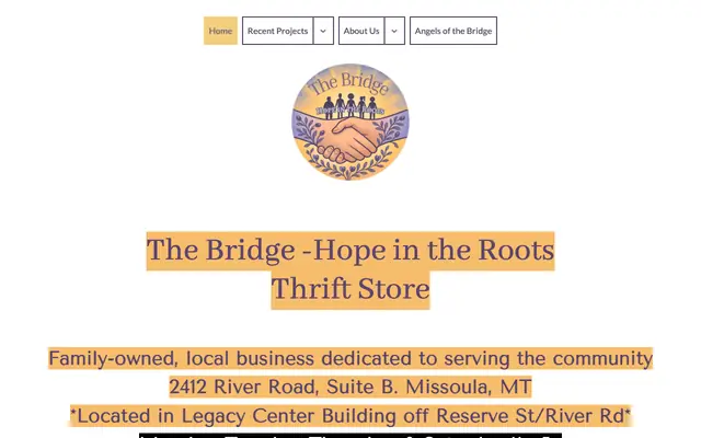 Screenshot of thebridgehopeintheroots.com