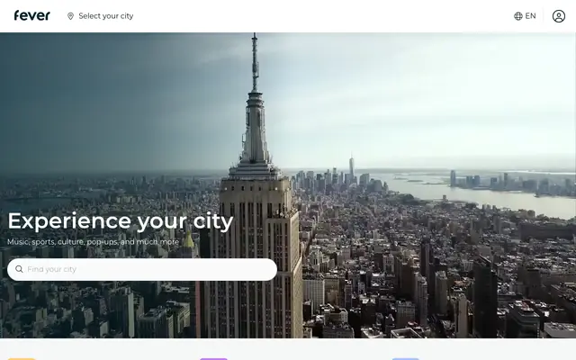 Screenshot of feverup.com