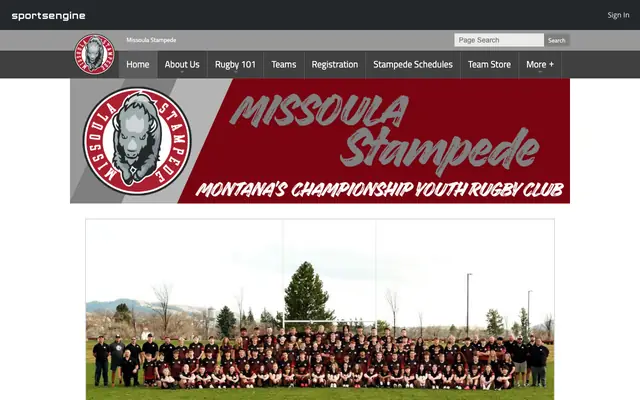 Screenshot of missoulayouthrugby.org