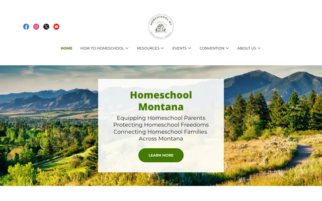 Screenshot of homeschoolmt.com