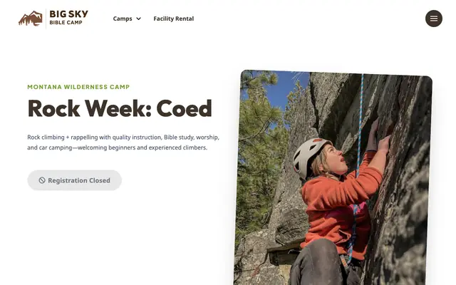 Screenshot of bigskybiblecamp.org