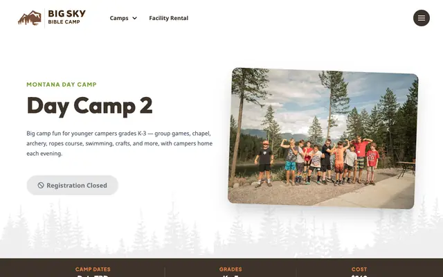 Screenshot of bigskybiblecamp.org
