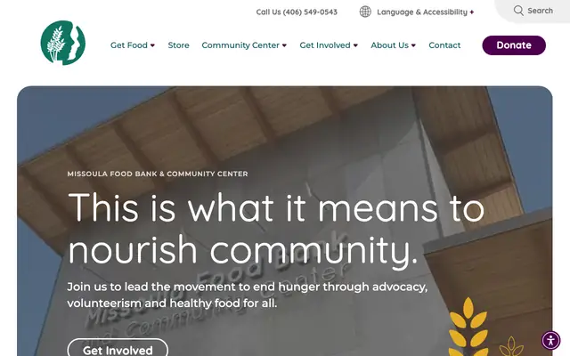Screenshot of missoulafoodbank.org