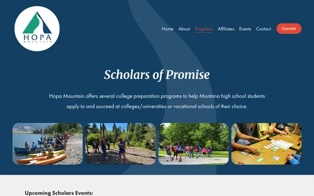 Screenshot of hopamountain.org