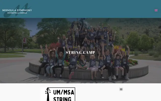 Screenshot of missoulasymphony.org