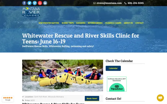 Screenshot of montanariverguides.com