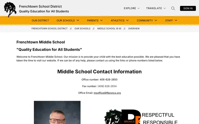 Screenshot of ftsd.org