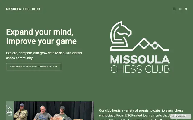 Screenshot of missoulachess.com