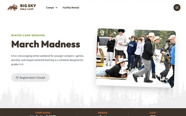 Screenshot of bigskybiblecamp.org