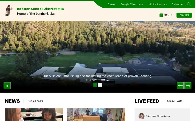 Screenshot of bonner.k12.mt.us
