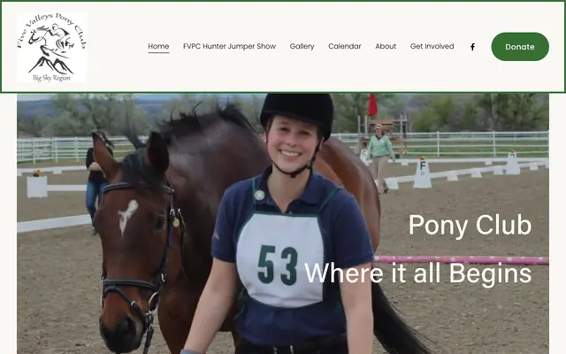 Screenshot of fivevalleysponyclub.squarespace.com