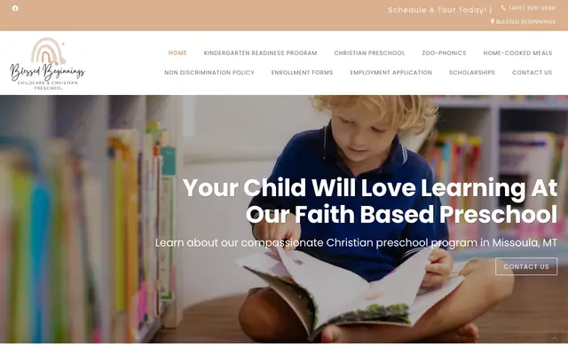 Screenshot of blessedbeginningschildcareandc.com