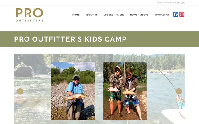 Screenshot of prooutfitters.com