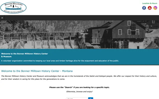 Screenshot of bonnermilltownhistory.org
