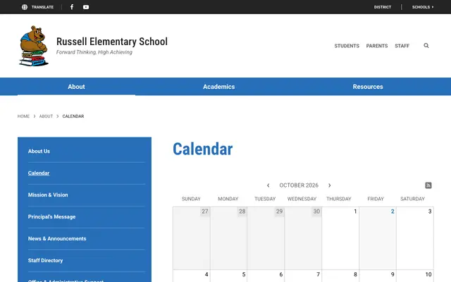 Screenshot of russell.mcpsmt.org