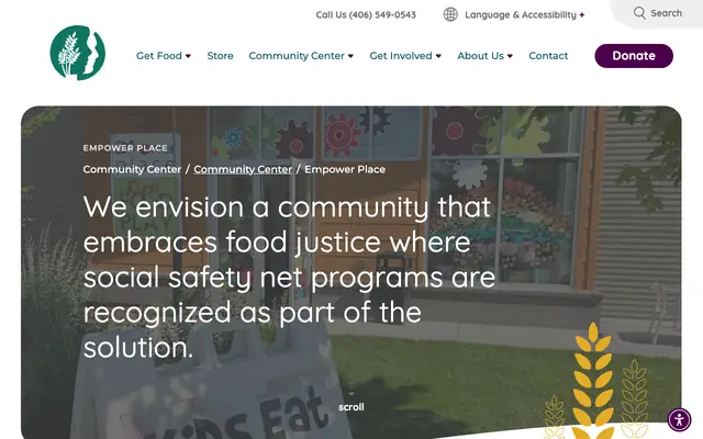 Screenshot of missoulafoodbank.org