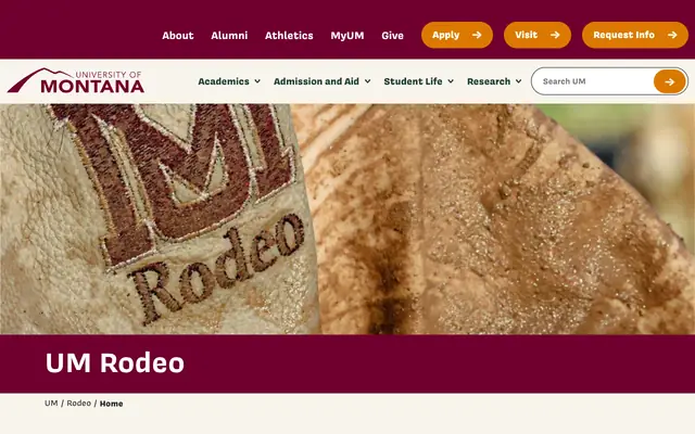 Screenshot of umt.edu