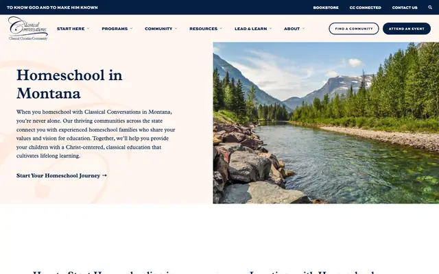 Screenshot of classicalconversations.com