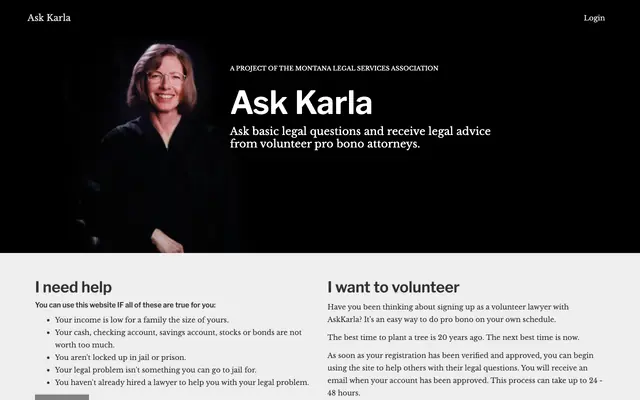 Screenshot of askkarla.org