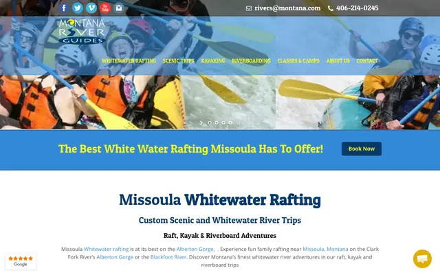 Screenshot of montanariverguides.com
