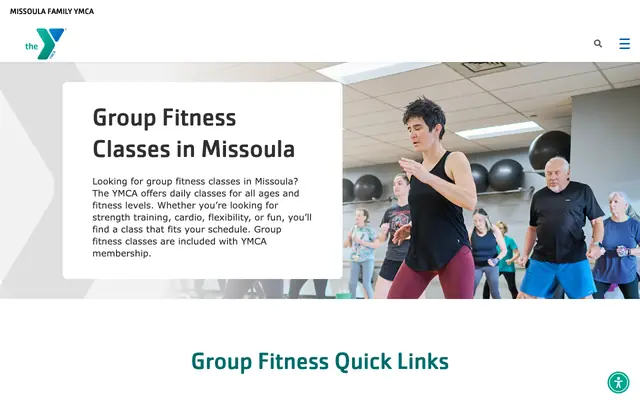 Screenshot of ymcamissoula.org