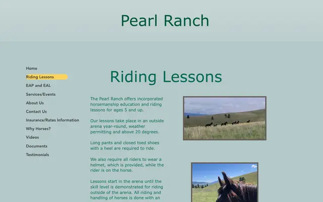 Screenshot of pearlranch.net