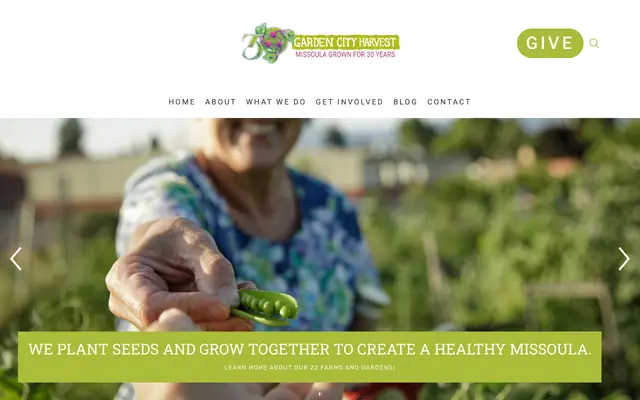 Screenshot of gardencityharvest.org