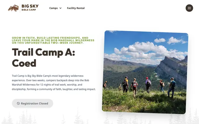 Screenshot of bigskybiblecamp.org