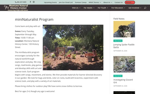 Screenshot of montananaturalist.org