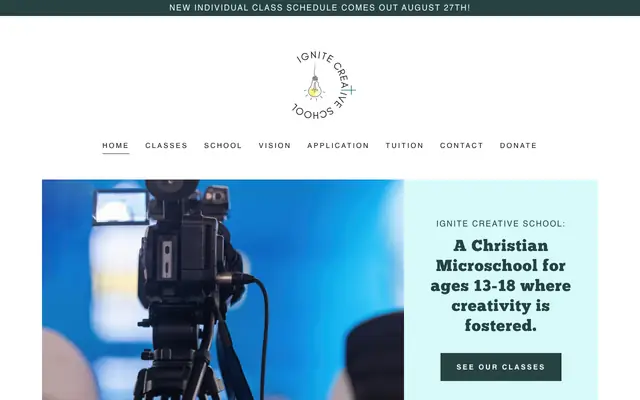 Screenshot of ignitecreativeschool.com