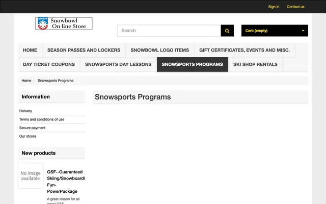 Screenshot of montanasnowbowl.com