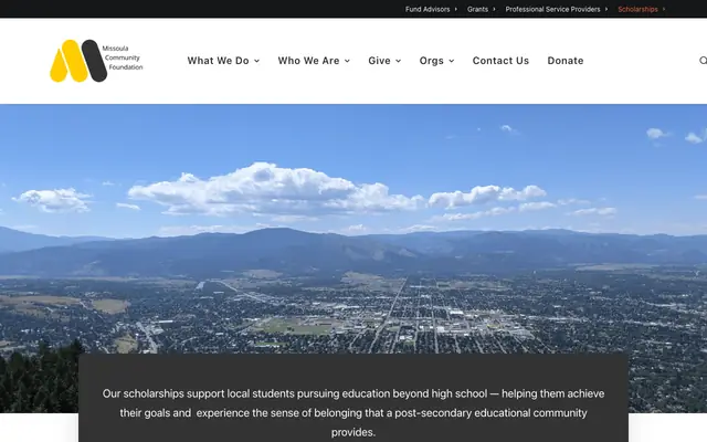 Screenshot of missoulacommunityfoundation.org
