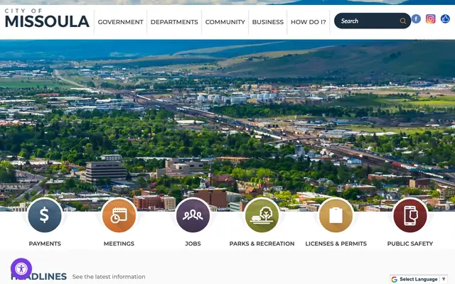 Screenshot of ci.missoula.mt.us