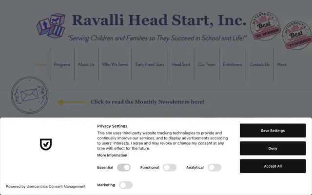 Screenshot of ravalliheadstart.org
