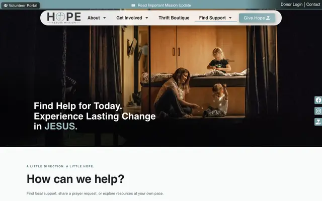 Screenshot of hopemontana.org