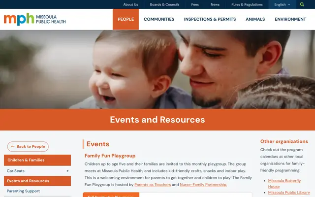 Screenshot of missoulapublichealth.org