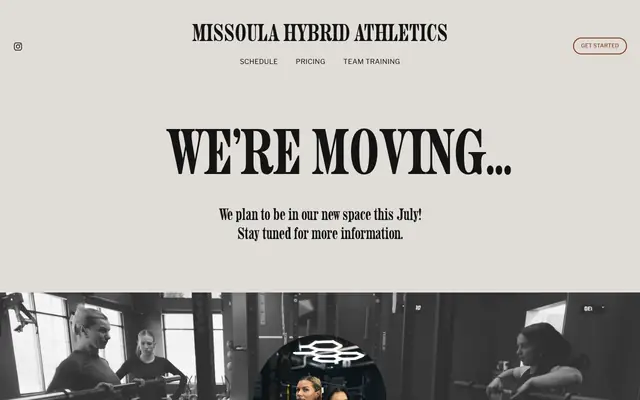 Screenshot of missoulahybridathletics.com