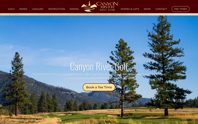 Screenshot of canyonrivergolfclub.com
