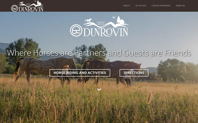 Screenshot of dunrovinranchmontana.com
