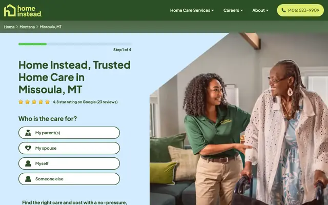 Screenshot of homeinstead.com
