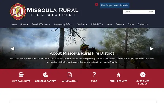 Screenshot of mrfdfire.org