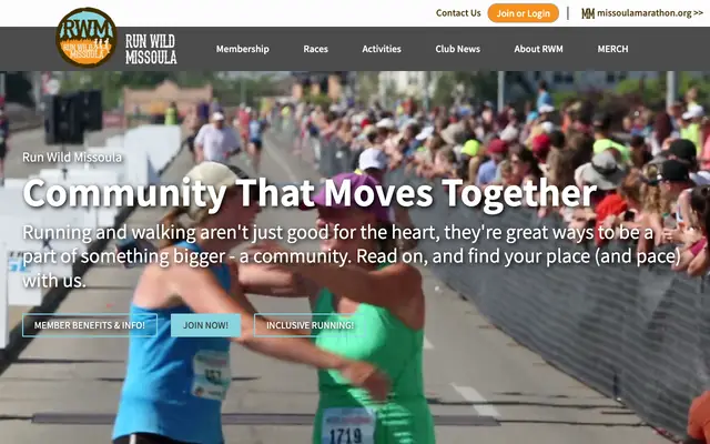 Screenshot of runwildmissoula.org