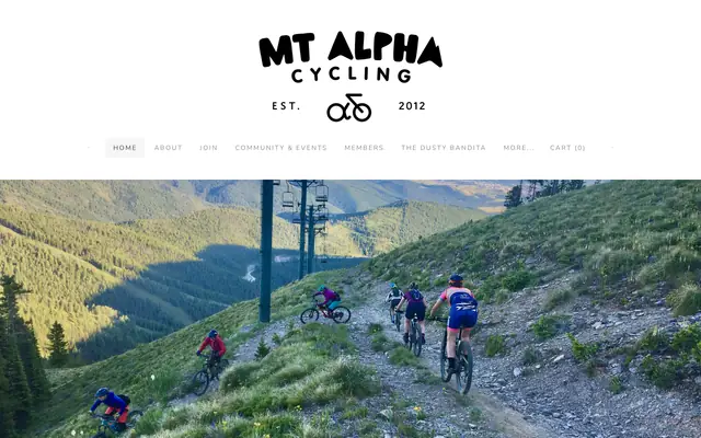 Screenshot of mtalphacycling.org