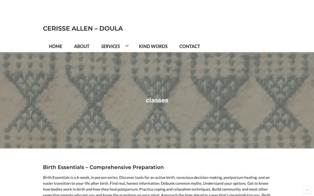 Screenshot of doula.cerisse.net