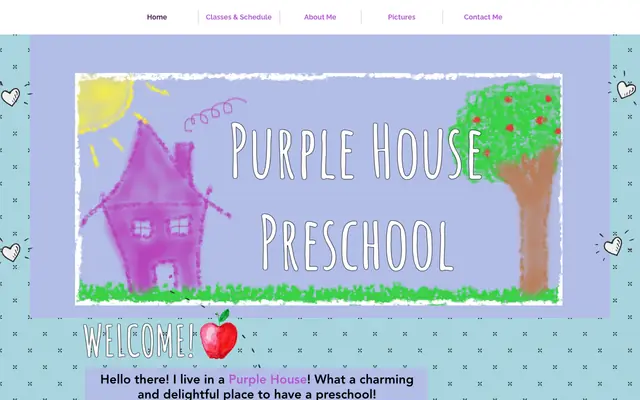 Screenshot of purplehousepreschool.com