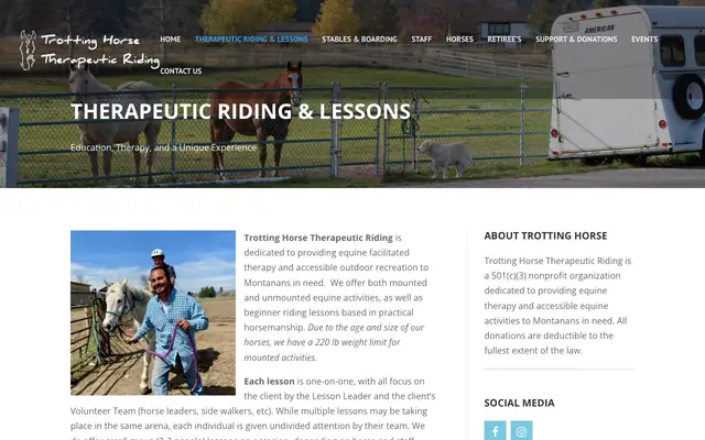 Screenshot of trottinghorsetherapeutic.org