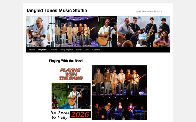 Screenshot of tangledtones.com