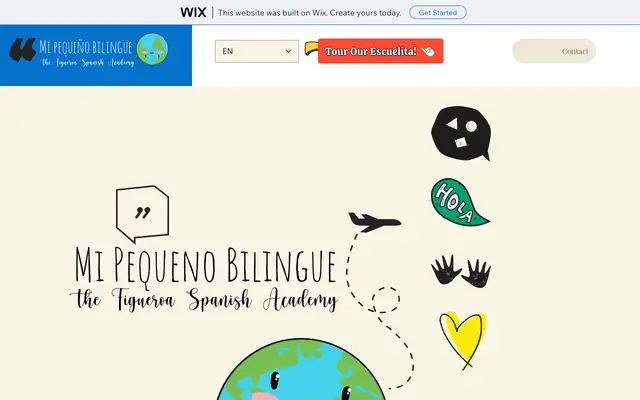 Screenshot of mipequenobilingue.wixsite.com