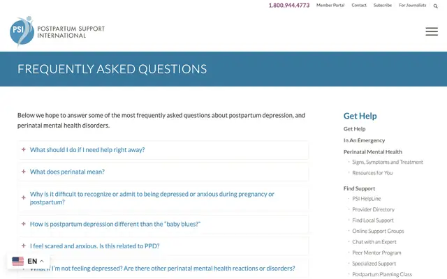 Screenshot of postpartum.net